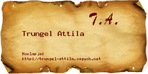 Trungel Attila névjegykártya